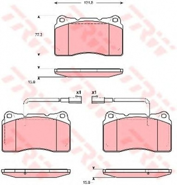 Placute frana LANCIA KAPPA cupe 838 TRW GDB1648 Pi