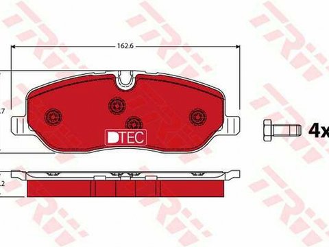 Placute frana LAND ROVER RANGE ROVER SPORT LS TRW GDB1631DTE