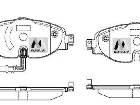 Placute frana LVXL1749 MOTAQUIP pentru Seat Leon Audi A3 Skoda Octavia Vw Golf Audi Tt Vw Passat Skoda Superb Vw Touran Vw Caddy Vw Tiguan Skoda Kodiaq