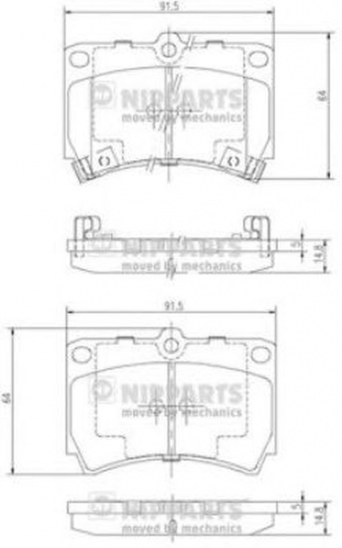 Placute frana MAZDA 323 S V BA NIPPARTS J3603036
