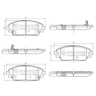 Placute frana # Mazda Cx-3 2015 2016 2017 2018 2019 2020 2021 2022 2023 2024 2025 # N3603076 # NIPPARTS