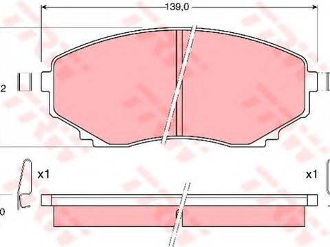 Placute frana MAZDA MPV Mk II (LW) (1999 - 2006) TRW GDB1177