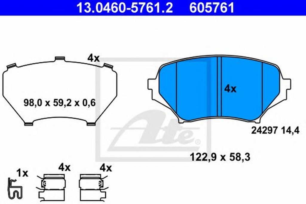 Placute frana MAZDA MX-5 III NC ATE 13046057612