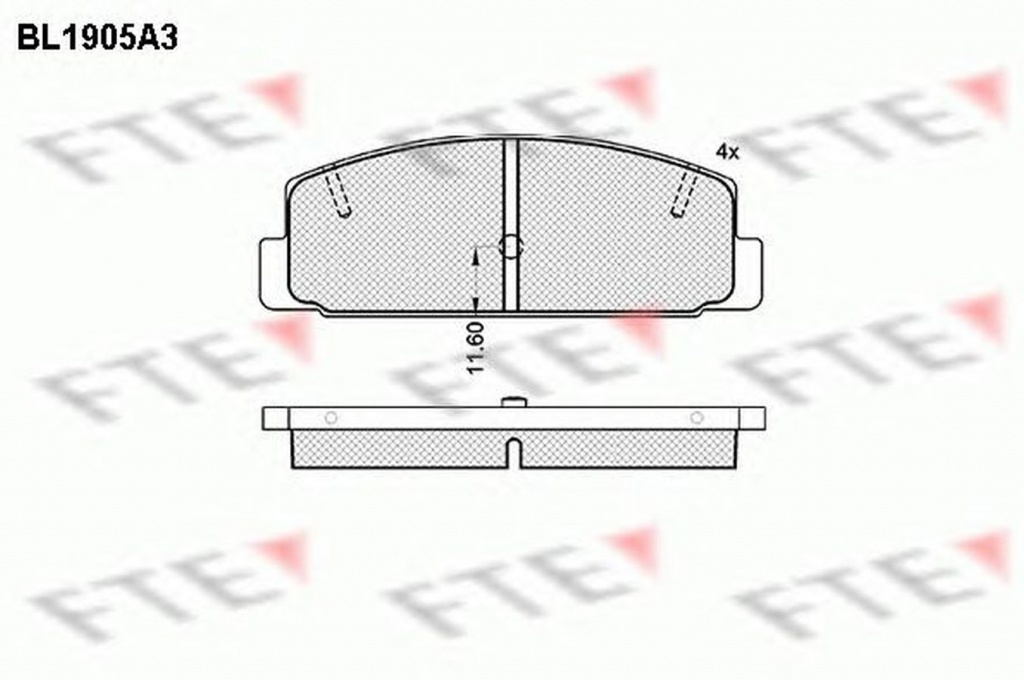 Placute frana MAZDA RX 7 III FD FTE BL1905A3