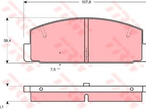 Placute frana MAZDA RX 7 Mk III (FD) (1992 - 2002) TRW GDB1027