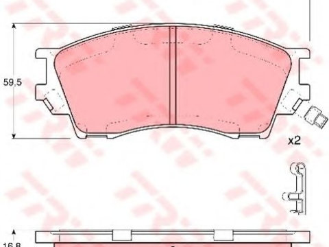 Placute frana MAZDA XEDOS 9 (TA) (1993 - 2002) TRW GDB3230