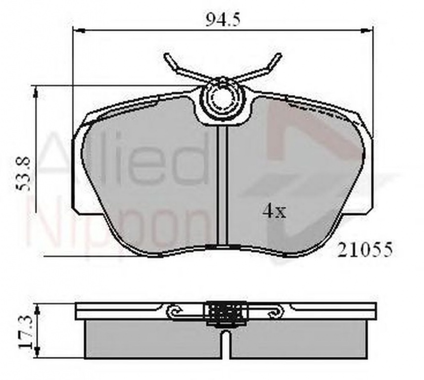 Placute frana MERCEDES-BENZ 190 W201 COMLINE ADB0328