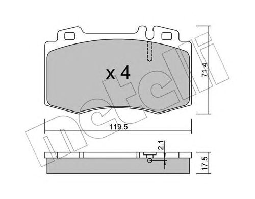 Placute frana MERCEDES-BENZ C-CLASS cupe CL203 METELLI 2205630
