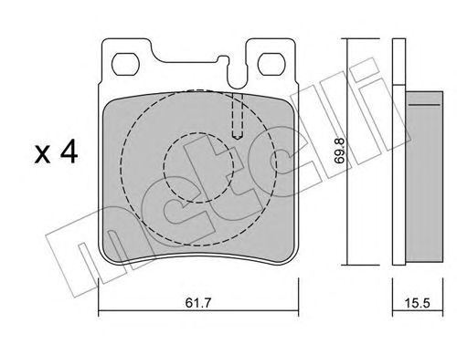 Placute frana MERCEDES-BENZ C-CLASS cupe CL203 METELLI 2205670