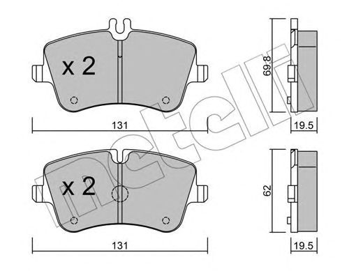 Placute frana MERCEDES-BENZ C-CLASS T-Model S203 METELLI 2203420