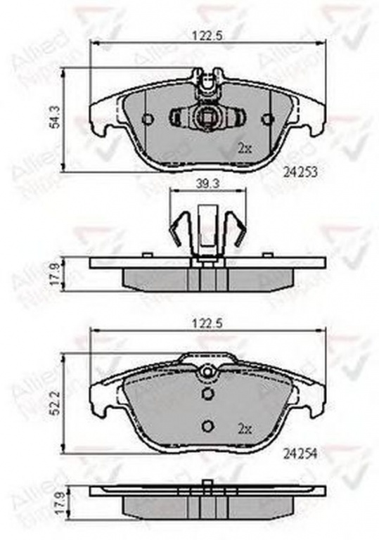 Placute frana MERCEDES-BENZ C-CLASS T-Model S204 COMLINE ADB01792