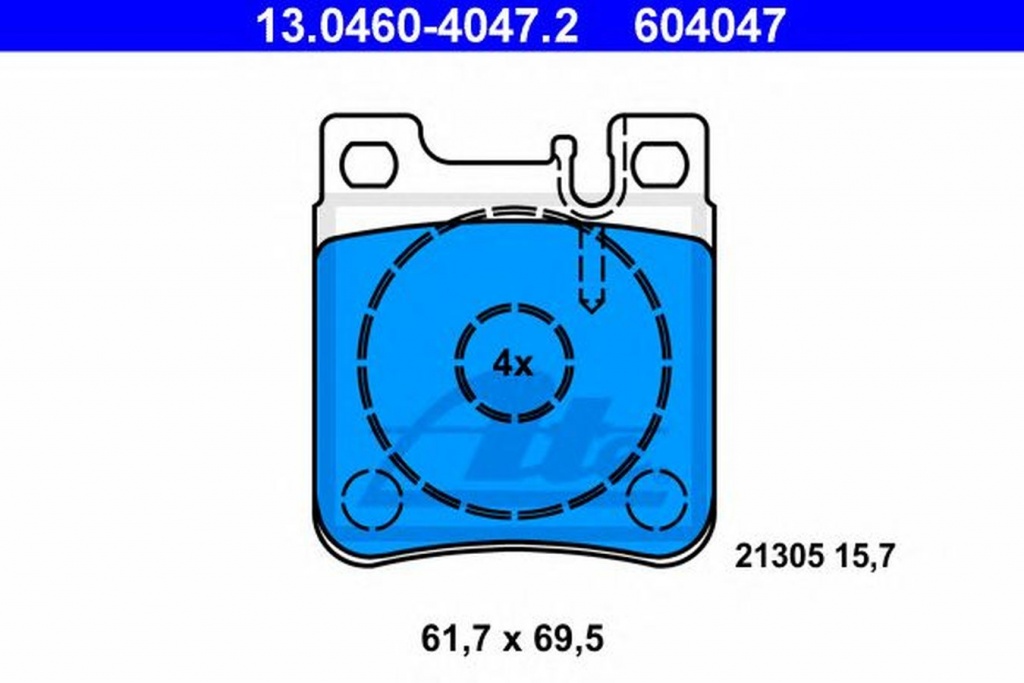 Placute frana MERCEDES-BENZ CLK C208 ATE 13046040472