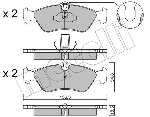 Placute frana MERCEDES-BENZ G-CLASS W463 METELLI 2203110