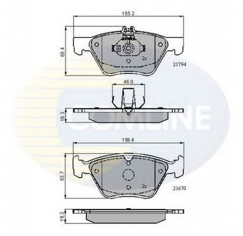 Placute frana MERCEDES-BENZ SLK R170 COMLINE CBP0913
