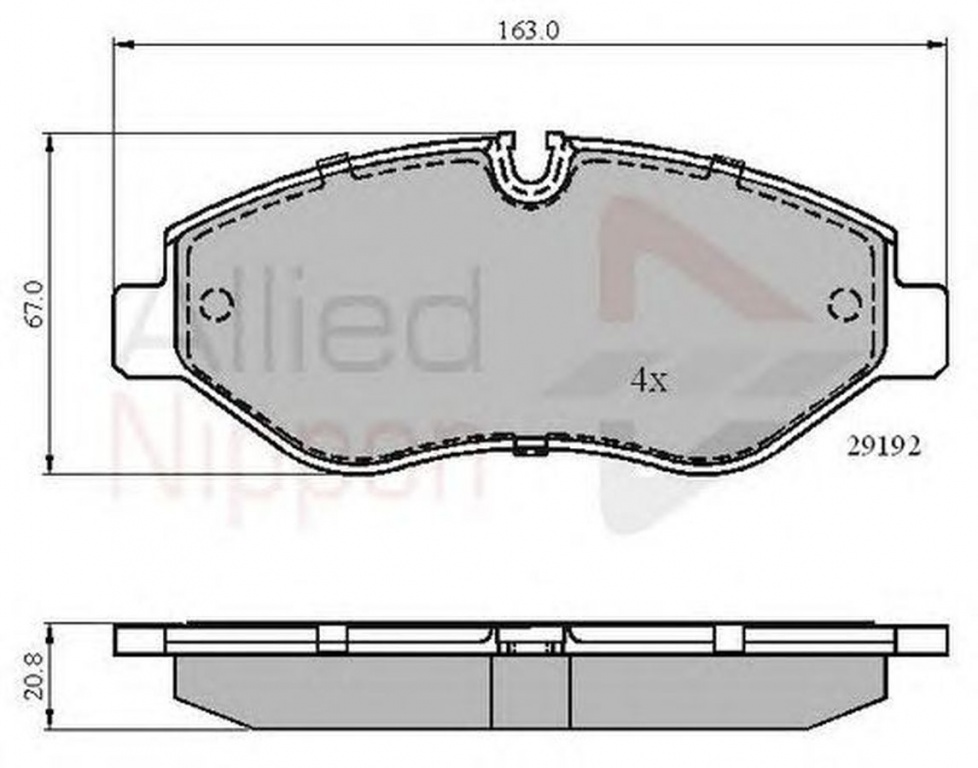 Placute frana MERCEDES-BENZ SPRINTER 3-t bus 906 COMLINE ADB01555