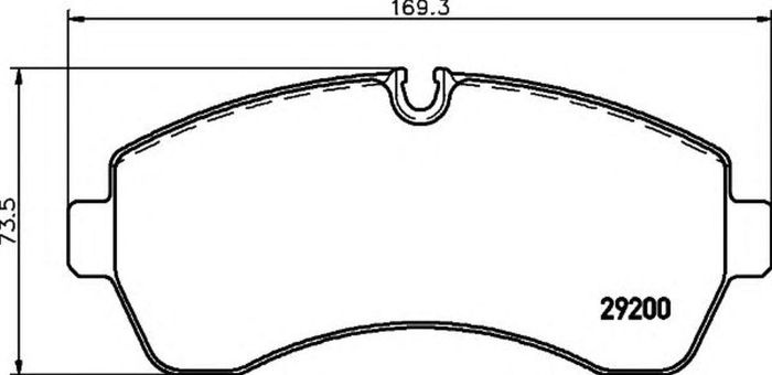 Placute frana MERCEDES-BENZ SPRINTER 5-t caroserie 906 HELLA 8DB355005531