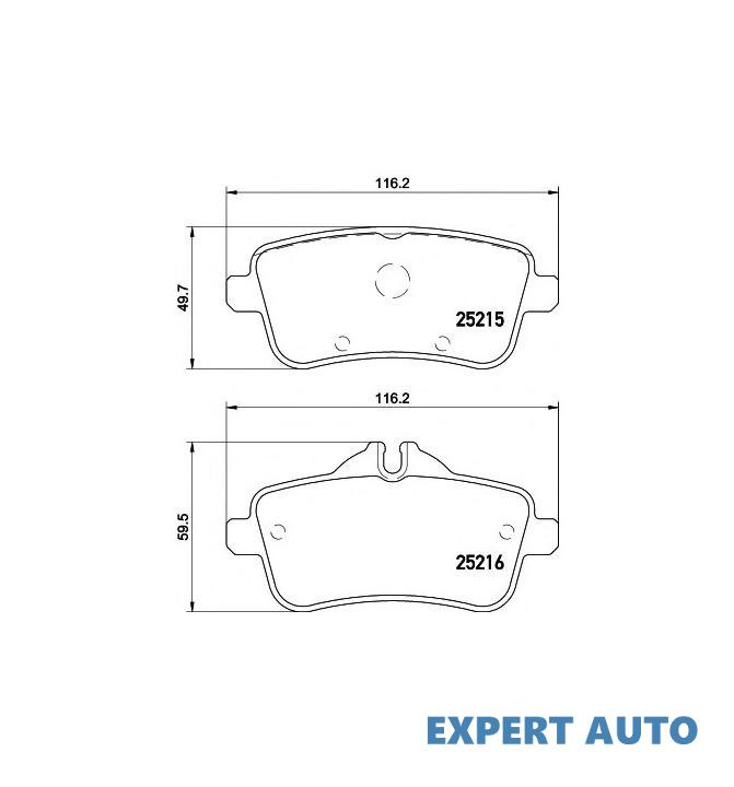 Placute frana Mercedes GL-CLASS (X166) 2012-2016 #2 0064203520