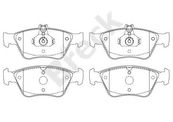 Placute frana MERCEDES SLK (R170) (1996 - 2004) Break 21664 00 701 20