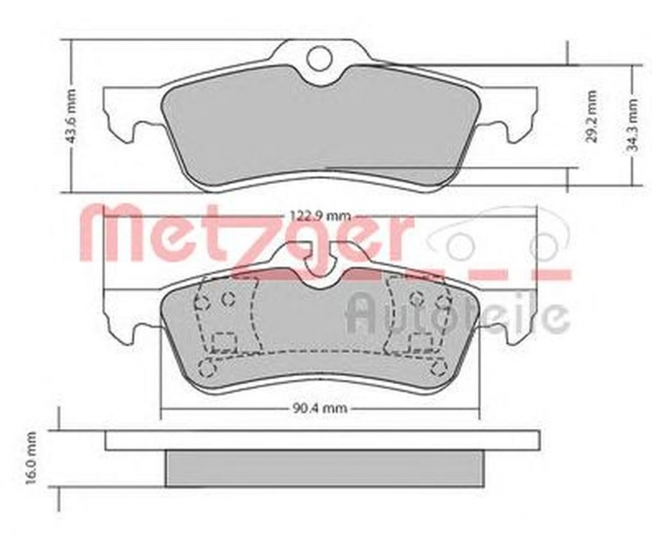 Placute frana MINI MINI R50 R53 METZGER 1170154