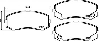 Placute frana MITSUBISHI CANTER platou sasiu FB FE