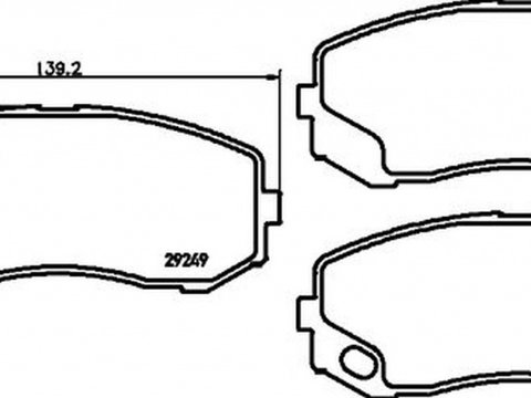 Placute frana MITSUBISHI CANTER platou sasiu FB FE FG TEXTAR 2924901