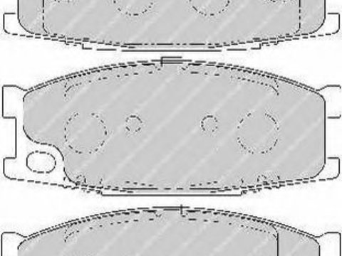 Placute frana MITSUBISHI CANTER platou / sasiu (FB4_, FE4_) (1992 - 1996) FERODO FVR1701