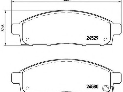 Placute frana MITSUBISHI L 200 (KB_T, KA_T) (2004 - 2016) MTR 12160817