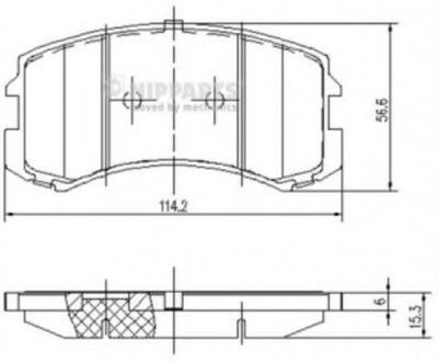 Placute frana MITSUBISHI LANCER combi CS W NIPPART