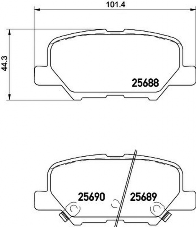 Placute frana MITSUBISHI OUTLANDER III GG W GF W ZJ TEXTAR 2568801