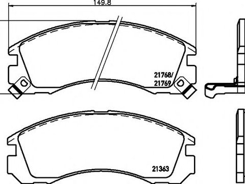 Placute frana MITSUBISHI OUTLANDER III Van (GF_W, GG_W) (2013 - 2016) Textar 2136301