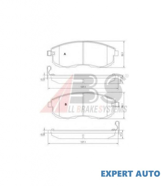 Placute frana Nissan JUKE (F15) 2010-2016 #8 0252428016W