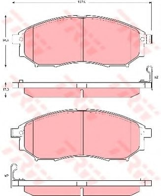 Placute frana NISSAN NAVARA (D40) (2004 - 2016) TRW GDB3392