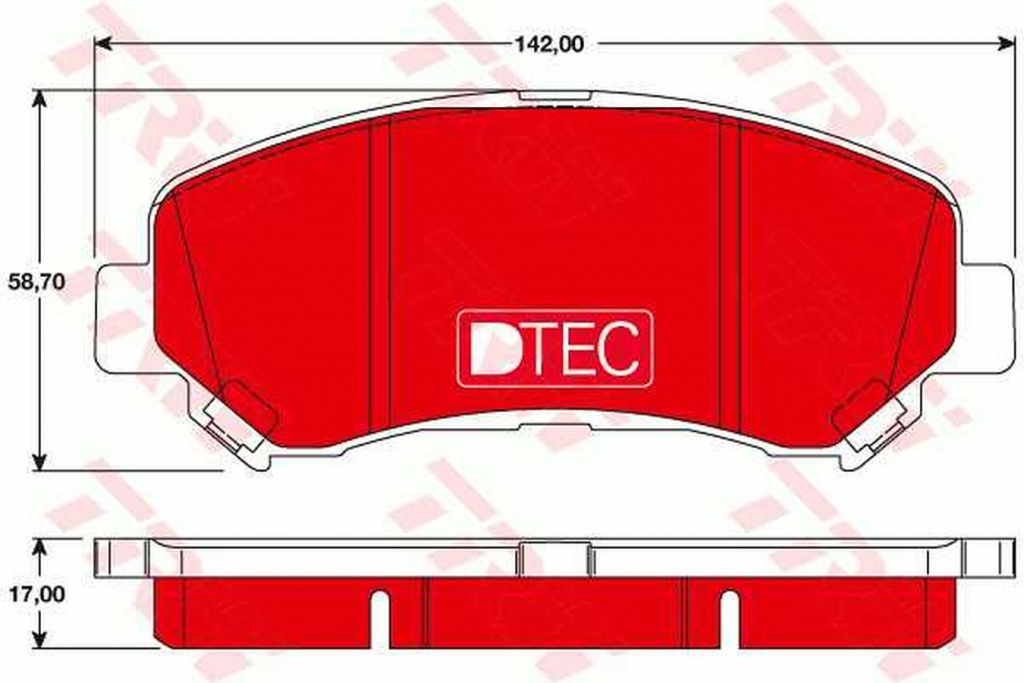 Placute frana NISSAN QASHQAI QASHQAI +2 J10 JJ10 TRW GDB3467DTE