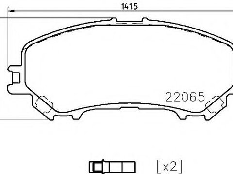 Placute frana NISSAN X-TRAIL (T32_) (2013 - 2016) BREMBO P 56 099