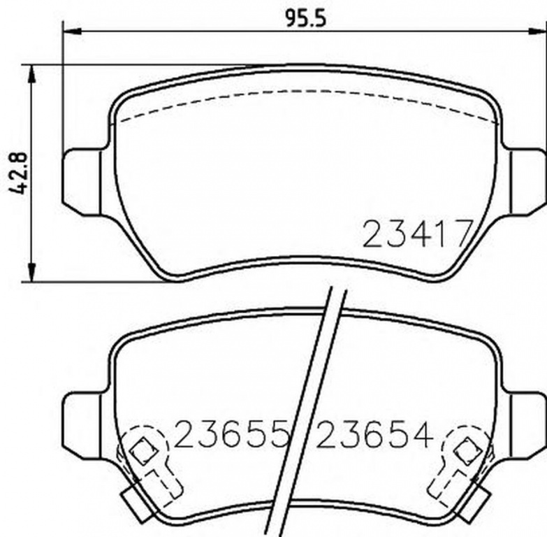 Placute frana OPEL ASTRA H combi L35 TEXTAR 2341703
