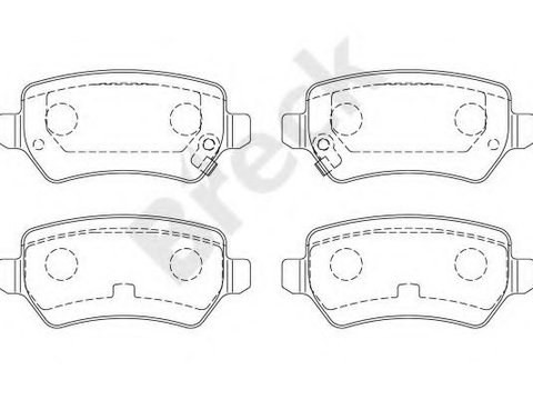 Placute frana OPEL ASTRA H Van (L70) (2004 - 2016) Break 23417 00 704 10