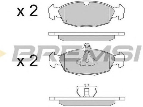Placute frana OPEL COMBO 71 BREMSI BP2520