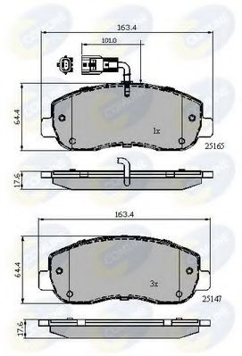 Placute frana OPEL MOVANO B caroserie (2010 - 2016) COMLINE CBP12106
