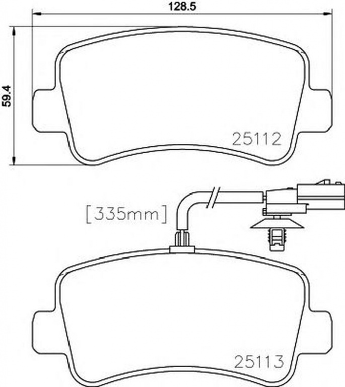 Placute frana OPEL MOVANO B platou sasiu TEXTAR 2511201