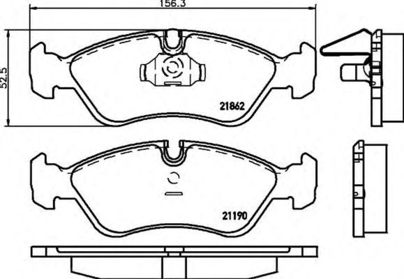 Placute frana OPEL VECTRA B 36 HELLA 8DB355007761
