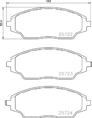 Placute frana P 10 070 BREMBO