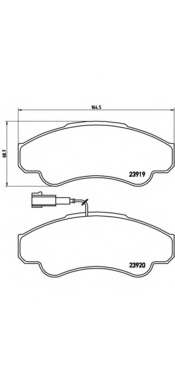 Placute frana P 23 092 BREMBO pentru Peu