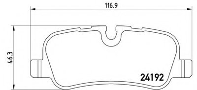 Placute frana P 44 013 BREMBO pentru Land rover Di