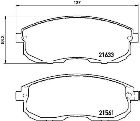 Placute frana ~ P 79 030 ~ BREMBO ~ pentru Suzuki Sx4 2009 2010 2011 2012 2013 2014 2015 2016 2017 2018 2019 2020 2021 2022 2023 2024