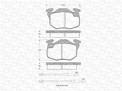 Placute frana PEUGEOT 106 I 1A 1C MAGNETI MARELLI 430216170295