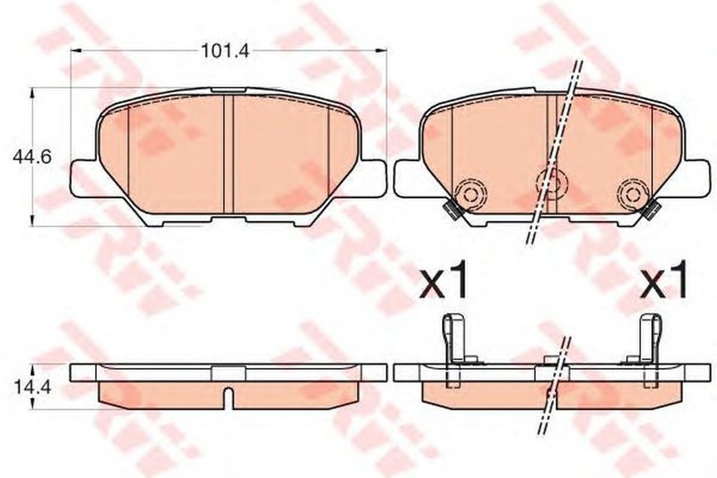 Placute frana PEUGEOT 4008 TRW GDB3583