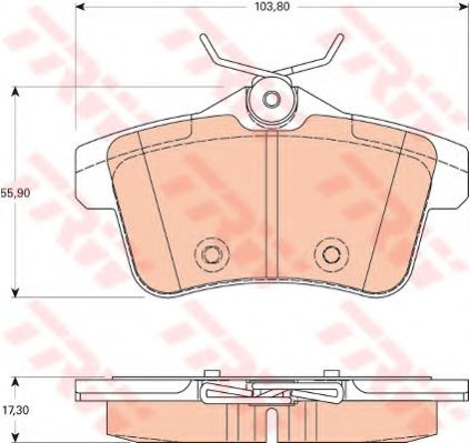 Placute frana PEUGEOT 5008 (2009 - 2016) TRW GDB18