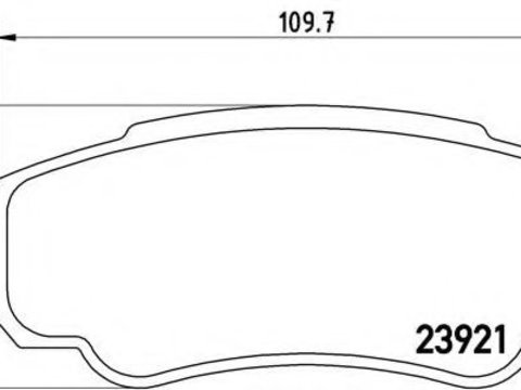 Placute frana PEUGEOT BOXER caroserie (230L) (1994 - 2002) BREMBO P 23 093