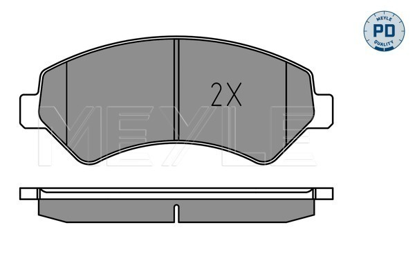 Placute frana # punte fata CitroEn Relay 2011 2012 2013 2014 2015 2016 2017 2018 2019 2020 2021 2022 2023 2024 2025 # 025 244 6619 2 PD # MEYLE