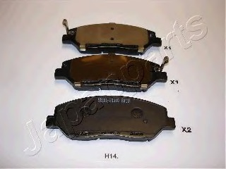 Placute frana # punte fata Kia Sorento 2010 2011 2012 2013 2014 2015 2016 2017 2018 2019 2020 2021 2022 2023 2024 2025 # PA H14AF # JAPANPARTS